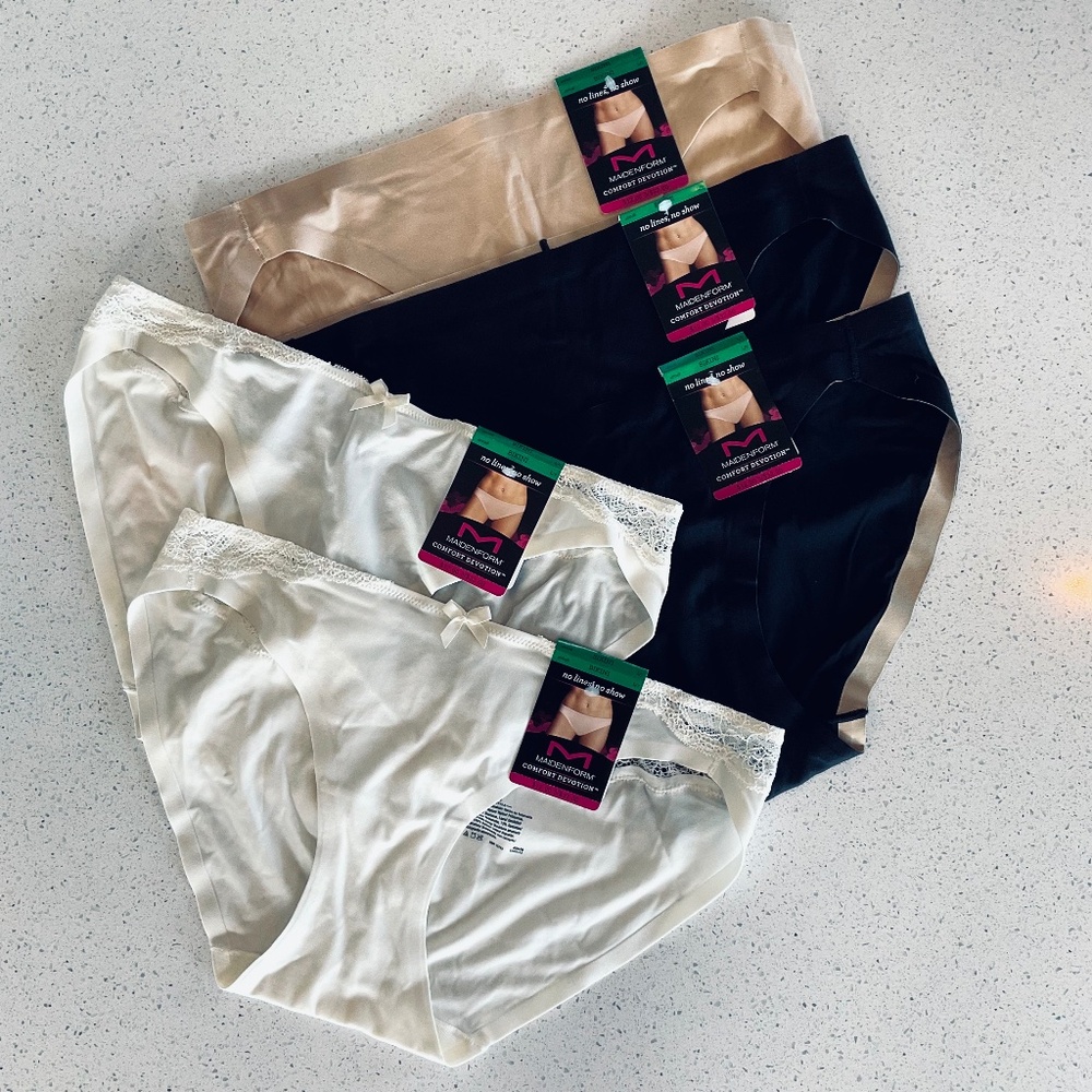 **SOLD** NWT Maidenform Comfort Bikini Panties, No Show, Large, 6 Pairs